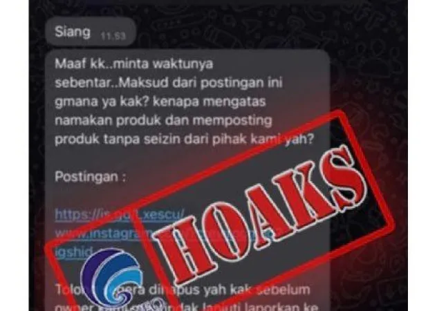 Hoaks Pesan WhatsApp Ancam Polisikan Unggahan Konten Medsos